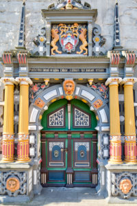 Hausfassade, Rathaus, Weserrenaissance, Schauseite, Altstadt, Hann. Münden, Niedersachsen, Deutschland, Europa Hausfassade, Rathaus, Weserrenaissance, Schauseite, Altstadt, Hann. Münden, Niedersachsen, Deutschland, Europa